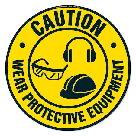 Wear Protective Equipment 16in Non-Slip Floor Marker, 6PK